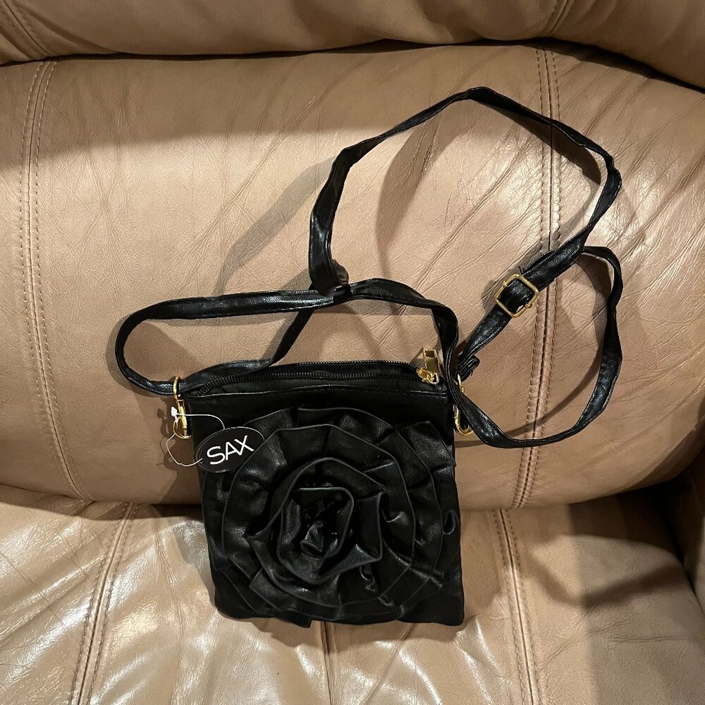 SAX Fleurette Genuine Leather Crossbody Bag